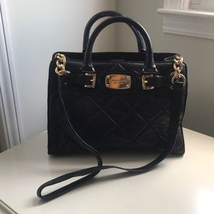 Michael Kors black quilted leather bag